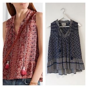 SEA new york ruffle silk tassel blouse 4